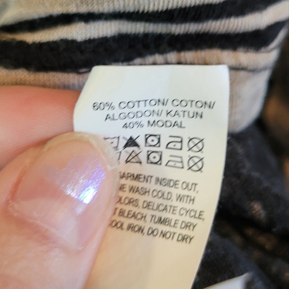 Lucky Brand Black Cream Long Sleeve Shirt - Picture 6 of 7